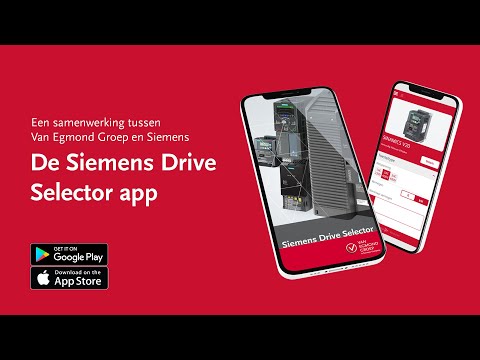 Siemens Drive Selector app - Van Egmond Groep