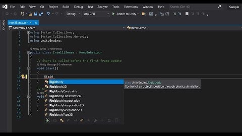 SOLVED | INTELLISENSE ISSUE OF VISUAL STUDIO for C# Unity Scripts