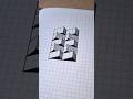 3D Optical Illusion Drawing | Easy Geometry Art #Shorts