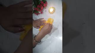 candle light holder DIy making for Diwali decoration shortsfeed  diwalidecorationathome