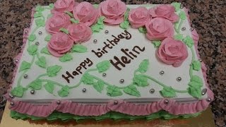 Pembe Gül Motifli Pasta Yapımı-İdée Pour Un Gateau Hd