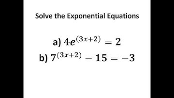 Solve the Exponential Equations