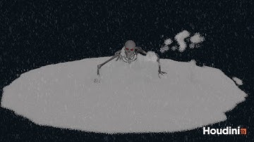 Skeleton Snow Simulation