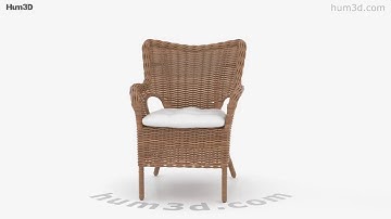 Rattan chair 3D model by 3DModels.org