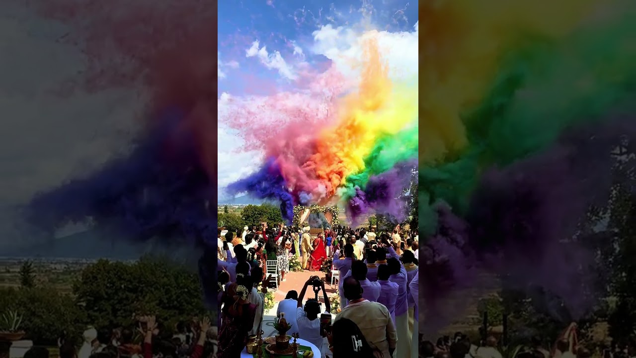 INDIAN WEDDING DAY with SMOKE BOMB! Indian Wedding in Italy (Tuscany)!