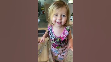 2 Year Old Makes Cupcakes #shorts
