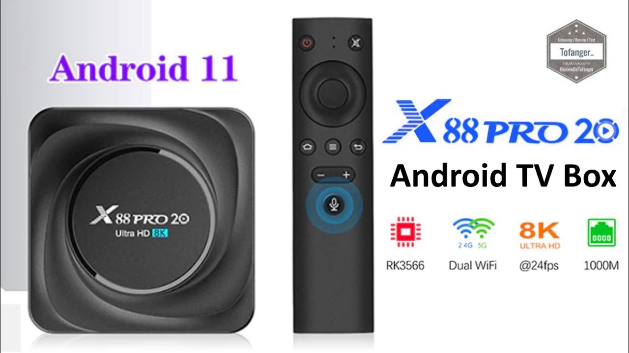 X88 PRO 20 Android TV Box - 8GB Ram & 128GB Rom - Android 11 - RK3566 -  VONTAR - Unboxing - YouTube