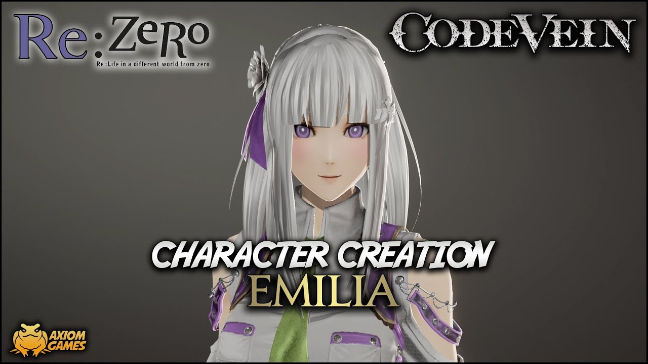 Code Vein Emilia Character Creation Re Zero Youtube