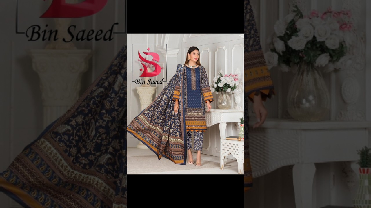ALHAMDULLIAH *BIN SAEED BY FM*Winter Collection 2023Fabric: *SLUB KHADDAR* 3Pc 