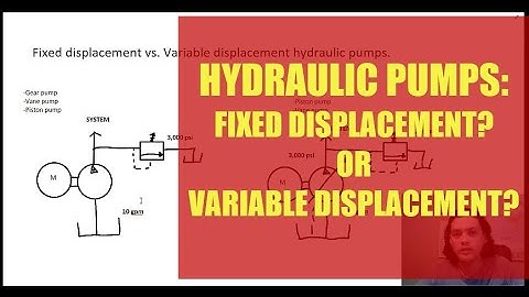 Fixed displacement pump vs. variable displacement pump