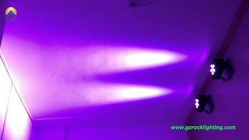 6*18W RGBAW+UV Battery powered & wireless DMX built in Sound active mode show