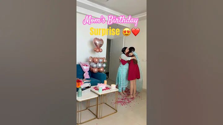 Mini Vlog : Mom’s Birthday Surprise ❤️✨ she got emotional 🥹 #youtubeshorts #shorts #birthday