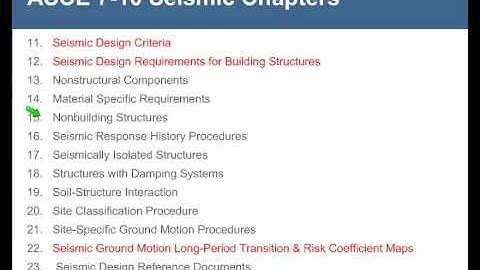 ASCE 7-10 Seismic Design Provisions