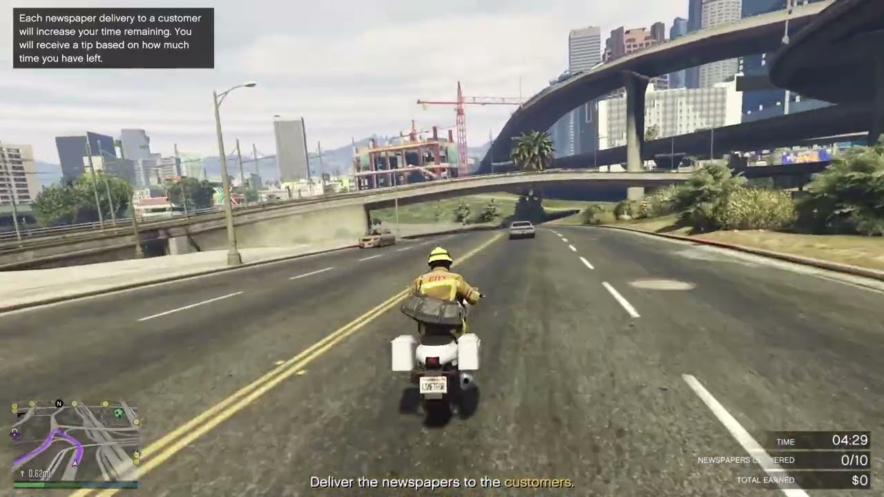 GTA online paper route los santos meteor job