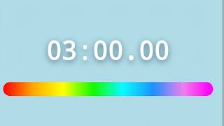 Information ⏱️ 3 Minute Color Flow Timer 🌈 | 1/100 Second Precision | Satisfying Countdown Guide