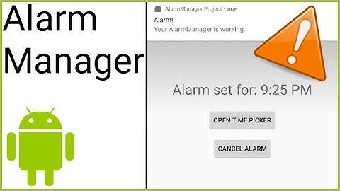 AlarmManager - Android Studio Tutorial