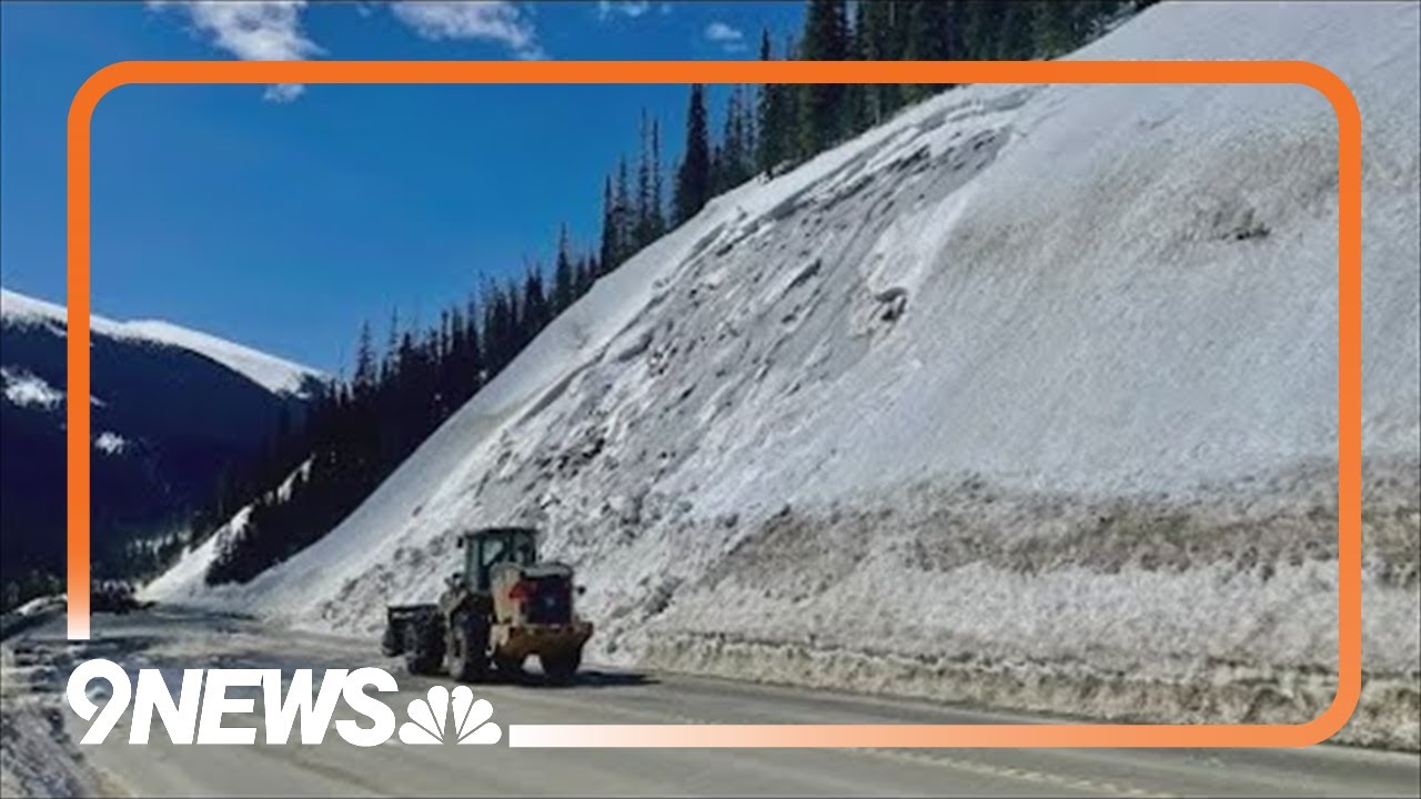 Snow slide warning along US 40 Berthoud Pass
