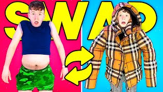 Swapping Clothes With My 12 Year Old Brother for 24 Hours!