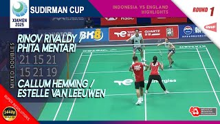 Rinov Rivaldy / Phita Mentari (INA) vs Hemming / Van Leeuwen (ENG) | Sudirman Cup 2025 | R1 XD