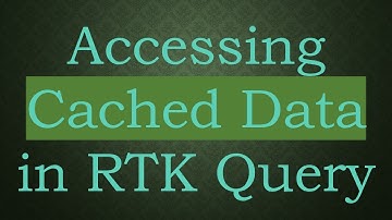Accessing Cached Data in RTK Query