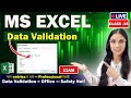 Excel Data Validation Explained in Hindi | Stop Wrong Entries | Live Class 14