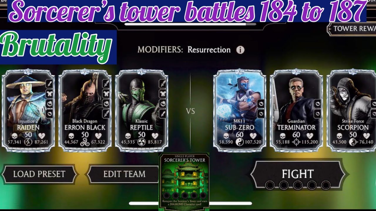 Sorcerer’s tower battles 184 to 187 brutality