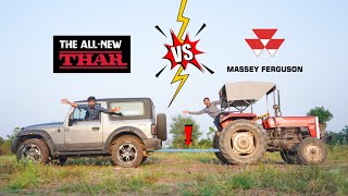 Mahindra Thar VS Tractor - Tug Of War | थार का बैंड बज गया 😭
