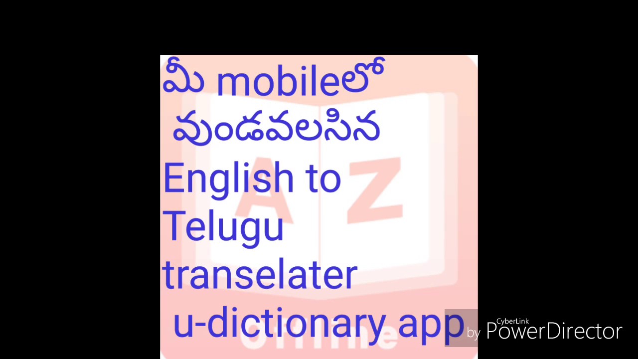 how to transelater in english to telugu udictionary app in telugu