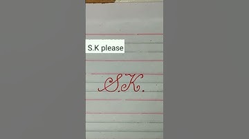 How To Write Cursive S. K🥰😘।।How To Improve Your Handwriting 🥀🌹।।#shorts।।#trending।।#viral❤✍️