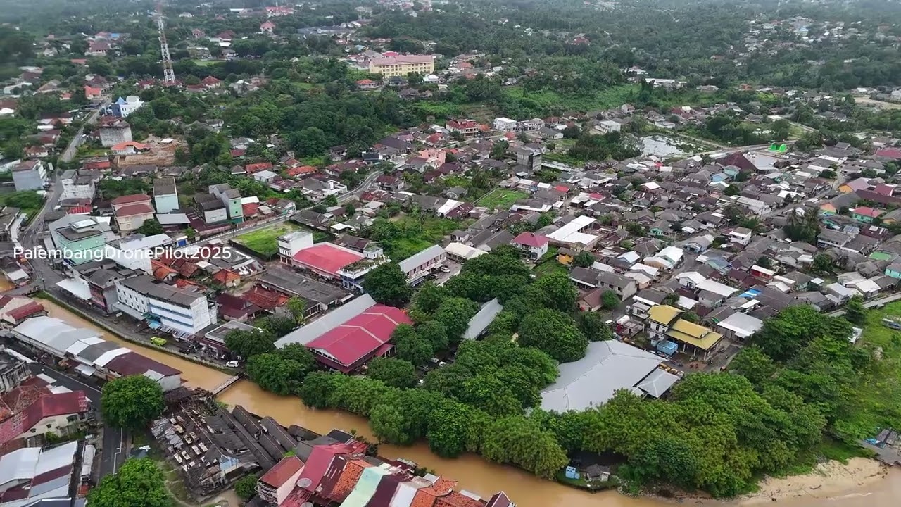 View Kota Mentok dari Drone 2025