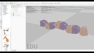 Dtto 4 modules snake simulation on V-REP