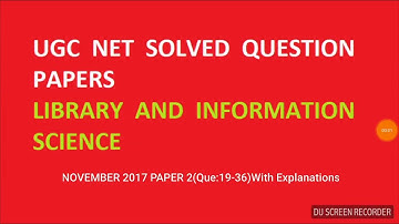 UGC NET SOLVED QUESTIONS PAPER-2 (Que:19-36)