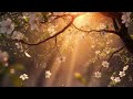 Dreamy Blossom Branches Loop 4K - Golden Sunbeams Falling Petals | Free No Copyright