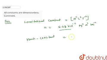 How many dimensionless constants are there?
