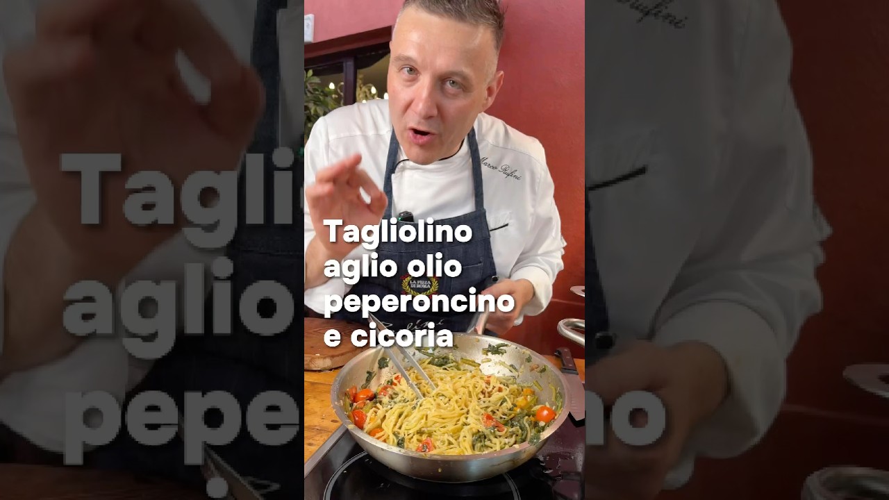 Tagliolino con Aglio, Olio, Peperoncino, Pomodorini e Cicoria