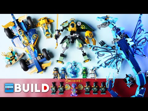 LEGO Speed Build! NINJAGO Lloyds Hydro Mech + Water Dragon + Ninja Sub Speeder 