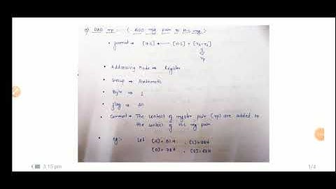 DAD & DAA instruction