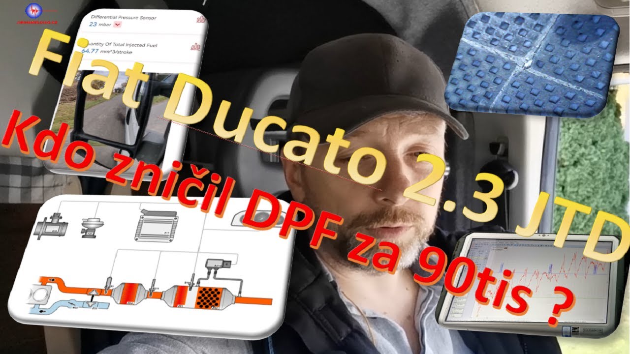 Diagnostický případ 015  1/2 .díl - FIAT DUCATO 130 2.3 JTD 96kW - kouří, DPF KO
