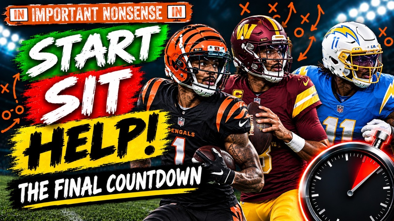 FANTASY FOOTBALL START/SIT HELP! Week 5 | The Final Countdown LIVE