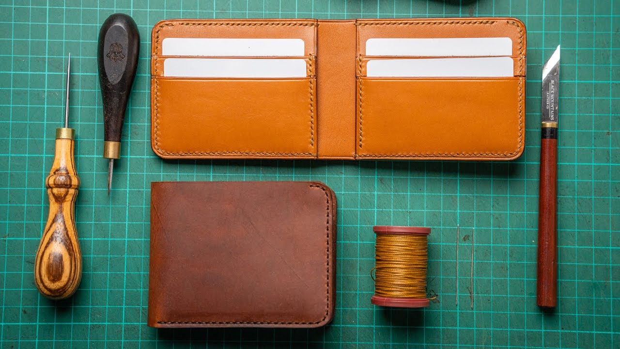 DIY 3-Pocket Foldover Wallet Leather Kit