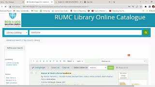 How to access RUMC Library Catalogue screenshot 1