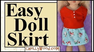 Free Doll Clothes Patterns Basic 18 Inch Doll Skirt