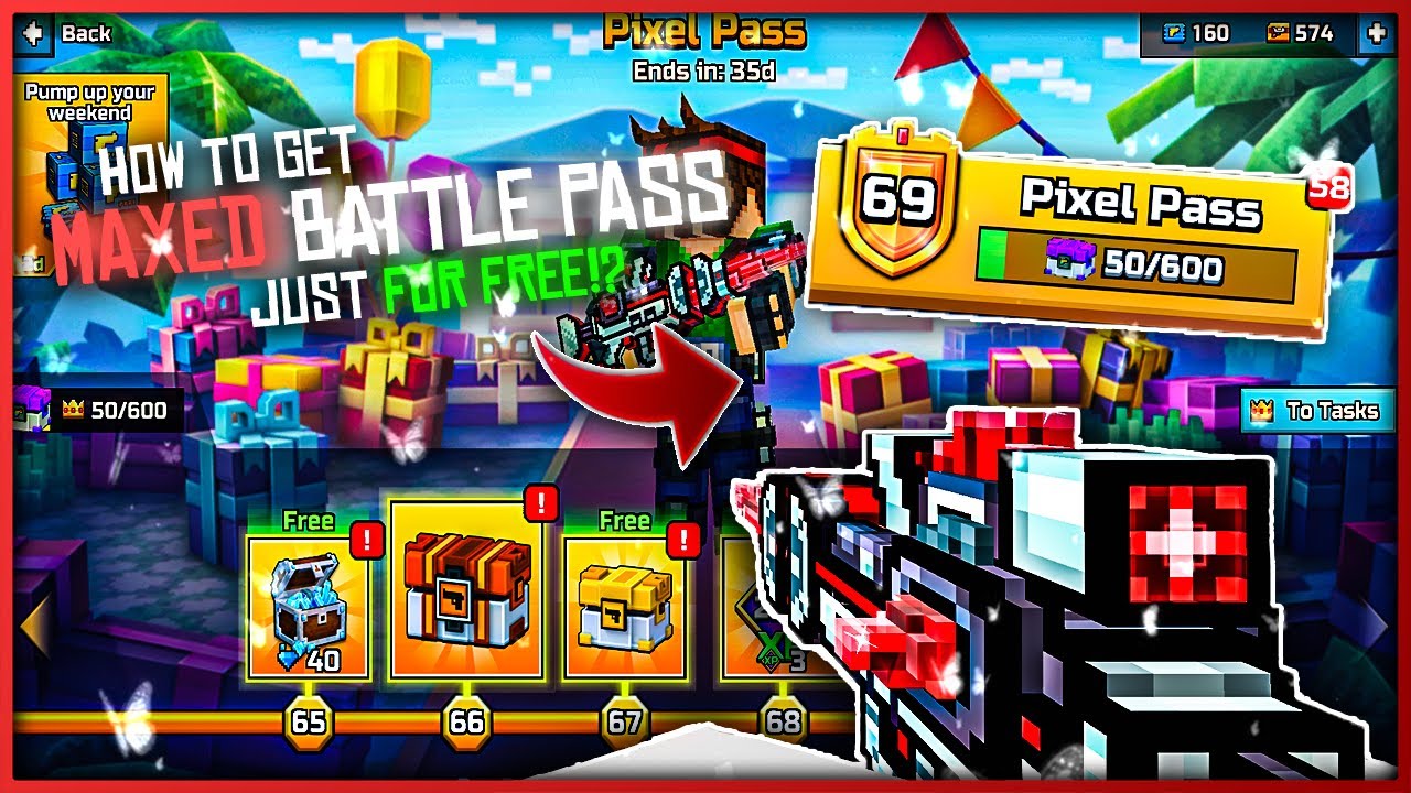 *FREE* MAXED NEWEST BATTLE PASS!? 😌 PIXEL GUN 3D 23.3.1