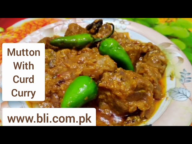 Mutton With Curd Curry Recipe home made in Pakistan