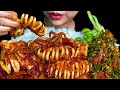 EATING SPICY FOOD||Spicy Squid Curry ,Centella Asiatica Leaf Salad