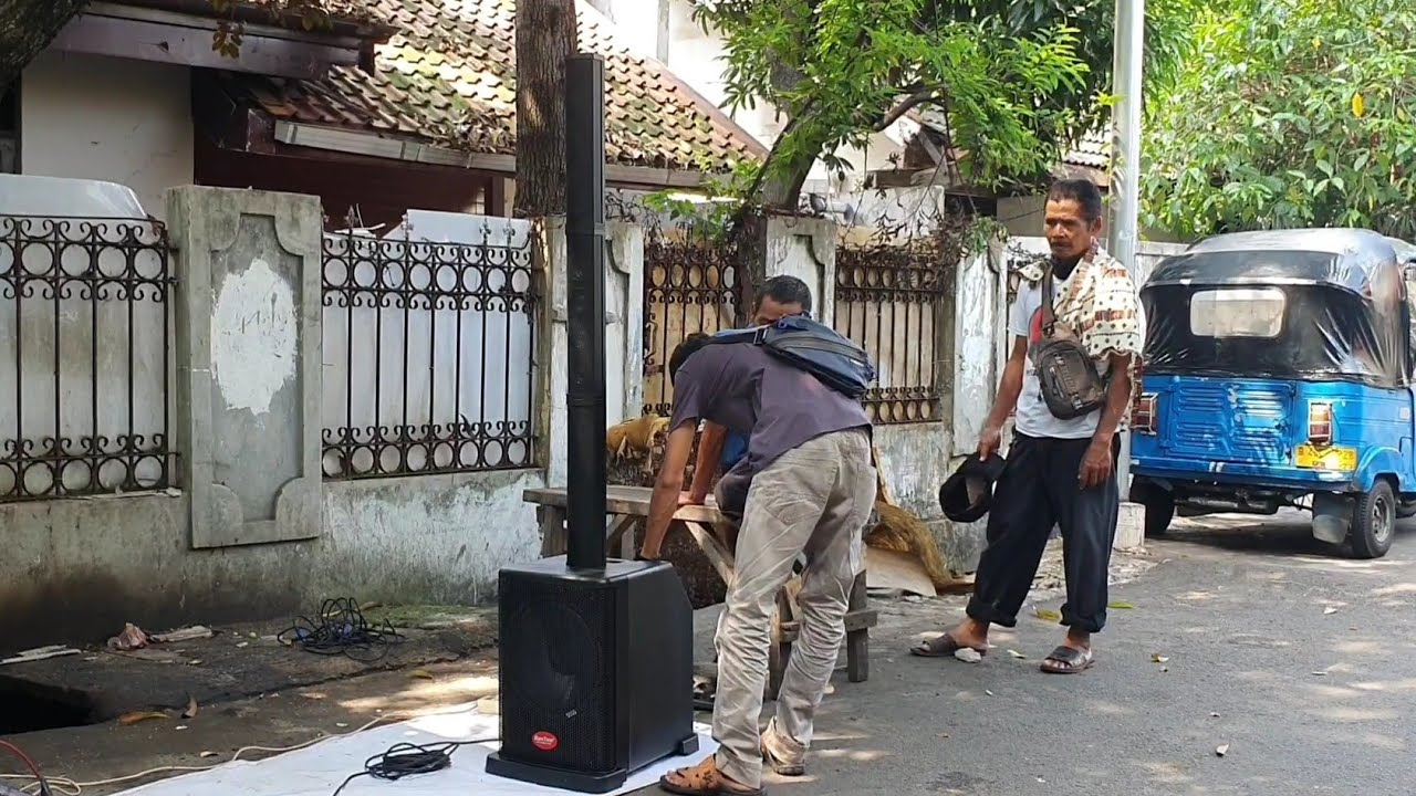 Cek Sound Speaker Aktif Column Baretone Max12CLM Plus Mixer Makin Horreg Cafe Indoor Outdoor