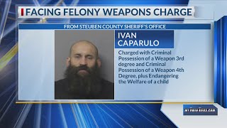 Cameron man arrested on weapon, endangering child charges