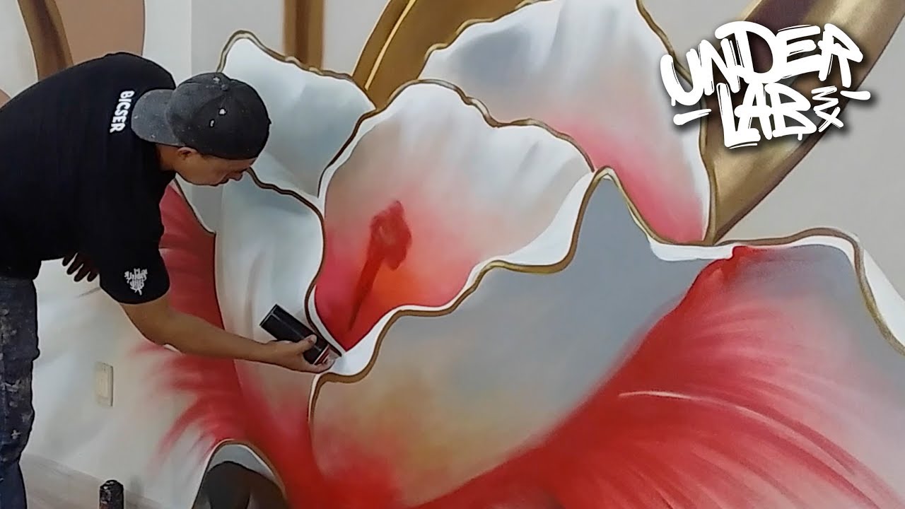 GRAFFITI de flores en realismo 🎨 -UNDERLAB MX- Cap.75