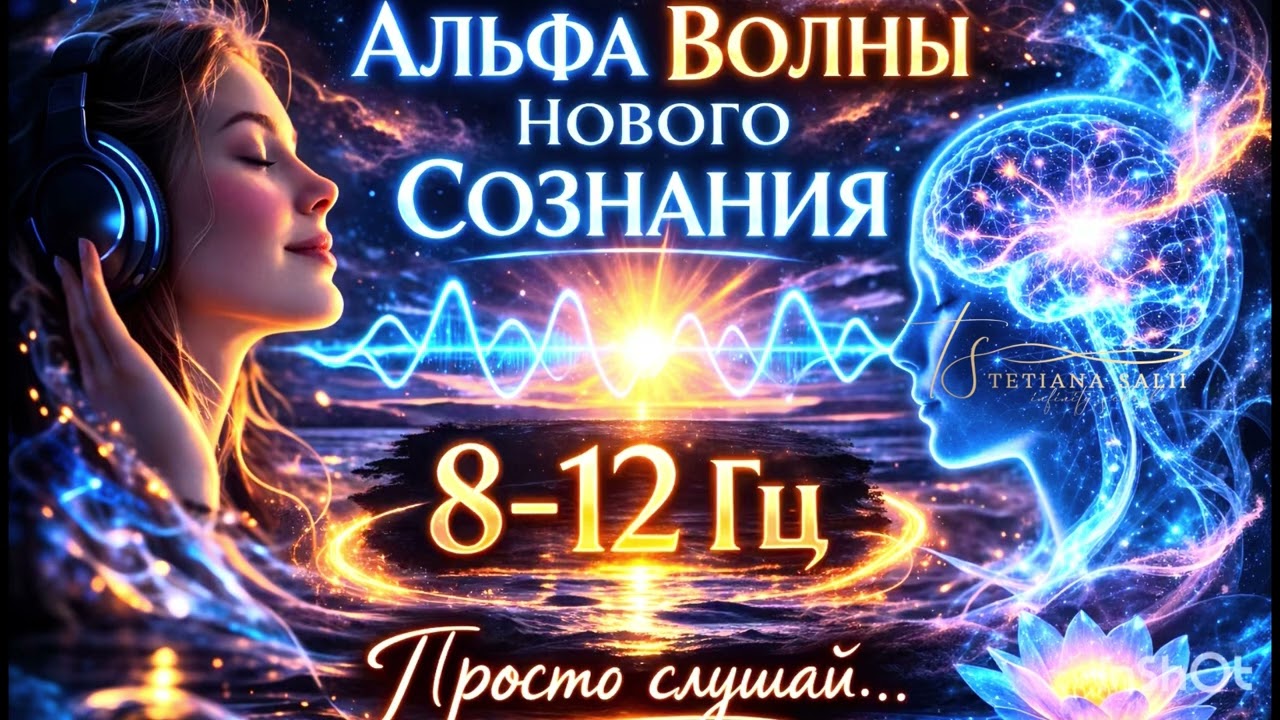 8Гц-12 ГЦ  бинауральный ритм  АЛЬФА ВОЛНЫ.  (слушай в наушниках) #альфа #8гц #бинауральныеритмы 