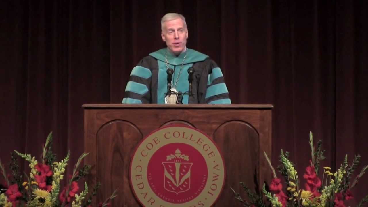 Inauguration speech by Coe College President David W. McInally